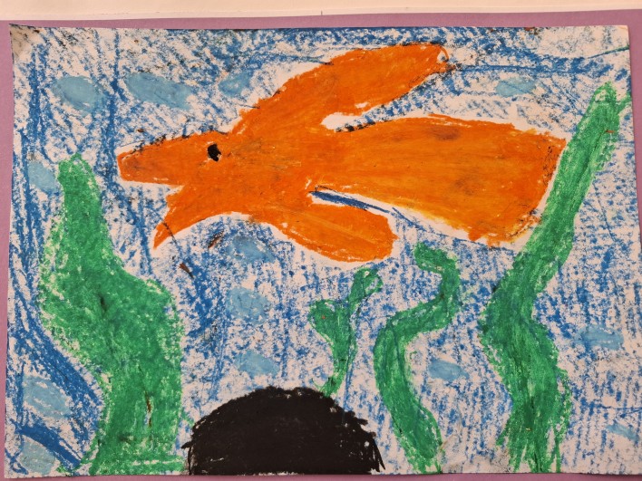 Zelta zivtiņa oranžā nokrāsā #10837