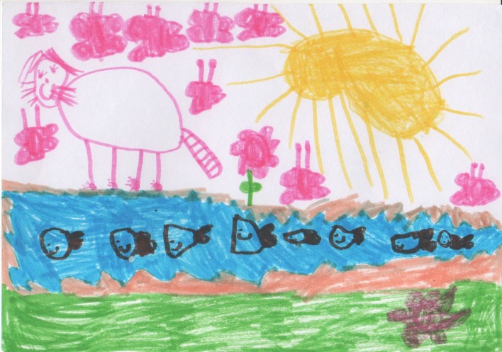 Kaķis pie upes. #12392